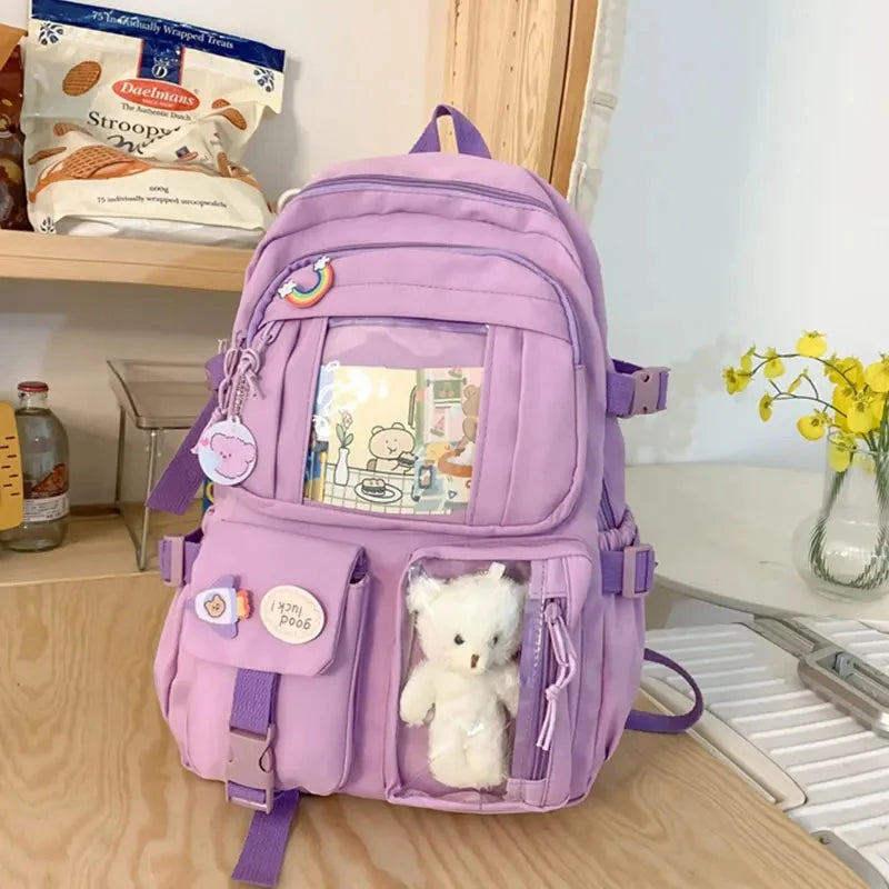 Cute Girls Backpack Fashion Cartoon Teen Student School GlowCart