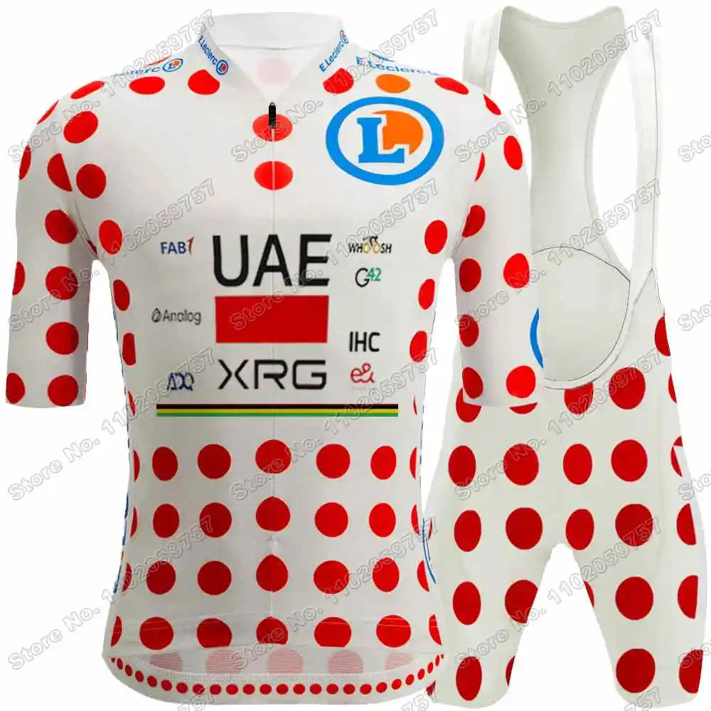 2025 Yellow Pink UAE Team Cycling Jersey Set Slovenia Tadej Pogacar Cycling Clothing Men France TDF Road Bike Suit Bib Shorts GlowCart