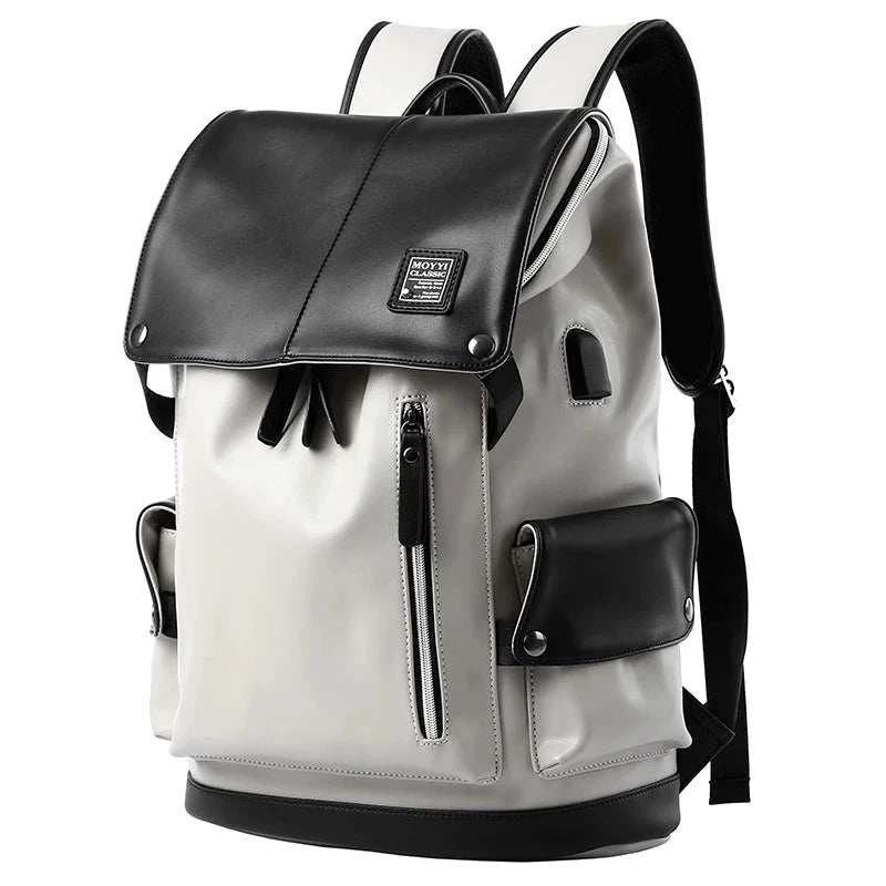 High Quality Waterproof Flip Leather Laptop Backpack for Men GlowCart