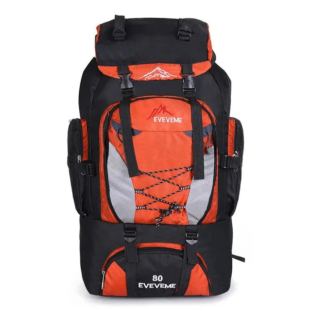 Men's 80L Large Waterproof Climbing Hiking Backpack Camping GlowCart
