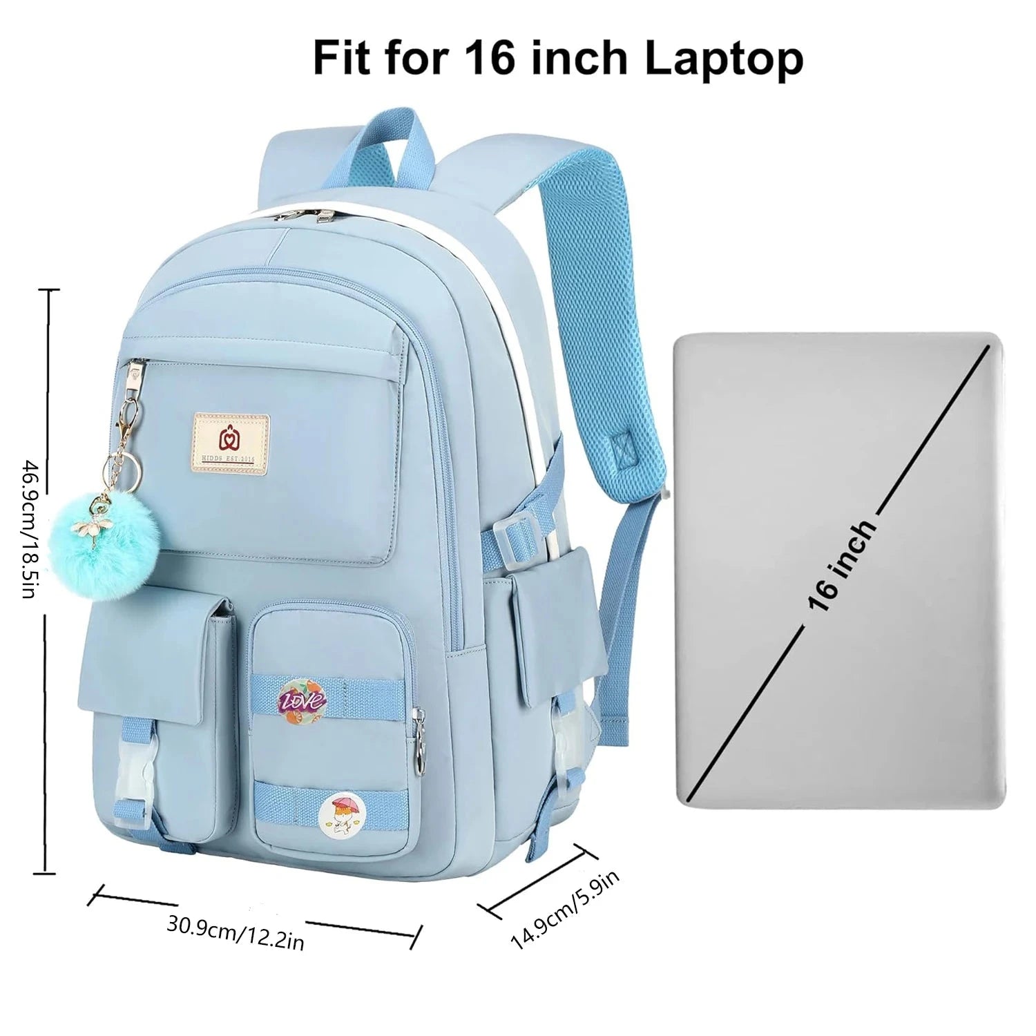 School Backpack for Teen Girls Women College Laptop GlowCart