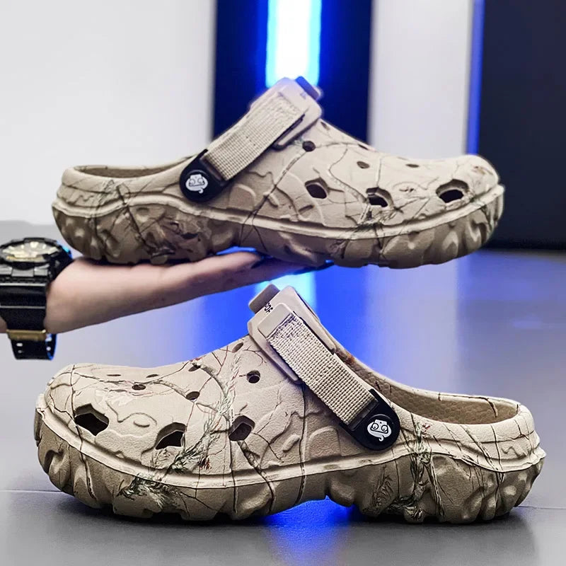 2025Men Slippers High Quality Classic Outdoor Anti-Slip Garden Shoes Lightweight Fashion Casual Sandals Sandals for Men Platform GlowCart
