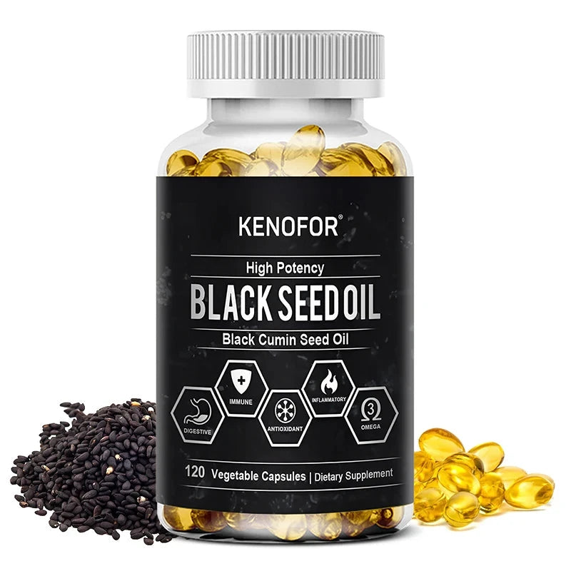 Black Seed Oil Capsules - Cold Pressed Organic Black Cumin GlowCart