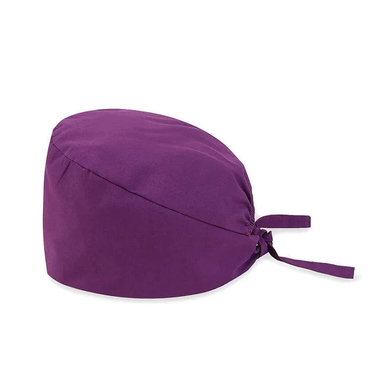 Unisex Women Scrub Nurse Caps Solid Color Adjustable GlowCart
