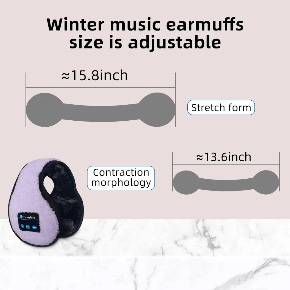 Wireless Adjustable Bluetooth Earmuffs Headphones Winter Ear GlowCart