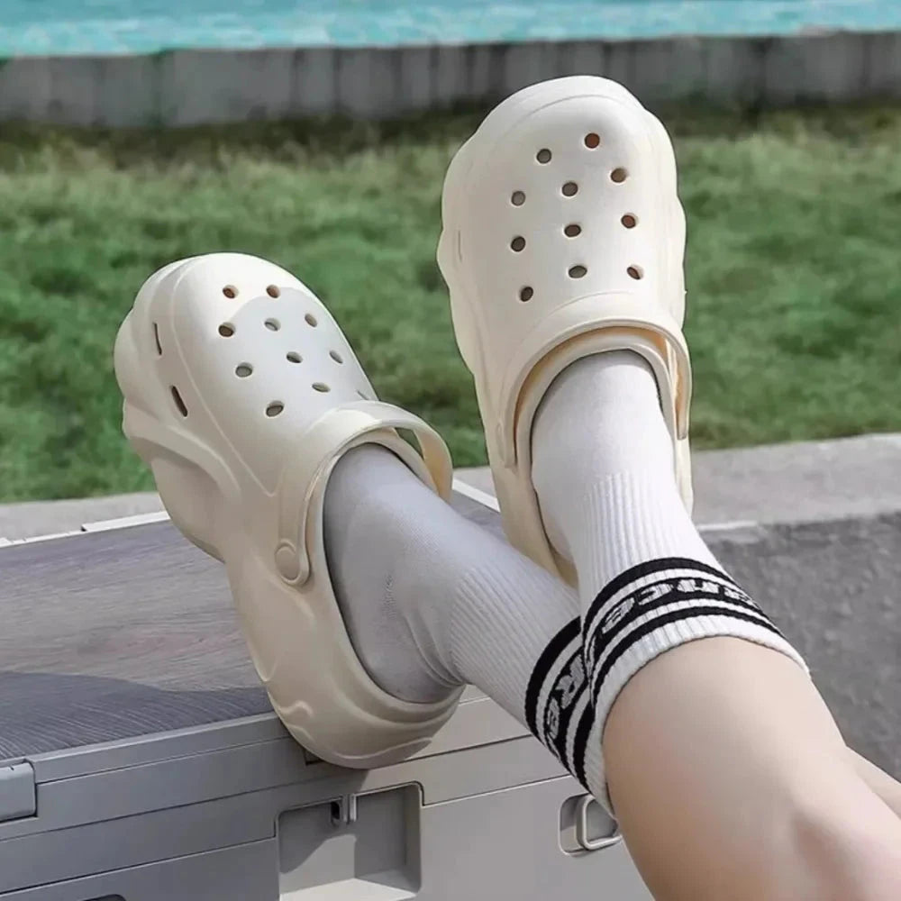 Women DIY Silver Butterfly-Knot Fashion Bow Decor Clogs GlowCart