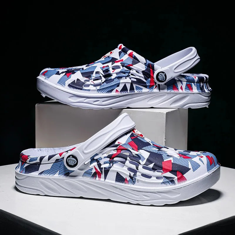 2025 New Fashion Sandals Men Clog Sandals Comfortable Breathable Beach Sandals Men Women Clogs Slippers Soft Bottom Men Shoes GlowCart