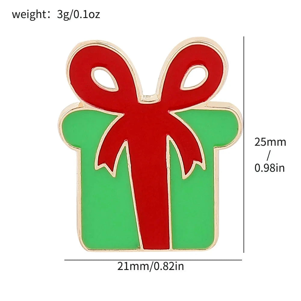 Christmas Brooch Holiday Gift Decoration Metal Badge Jewelry GlowCart