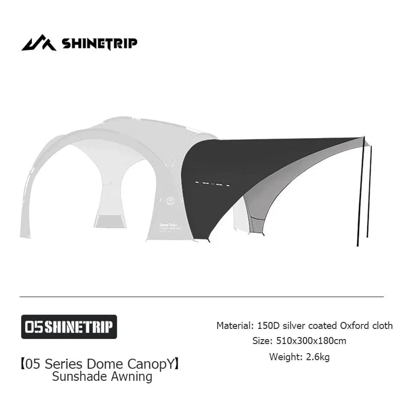 ShineTrip Outdoor Extra Large Camping Shade Tent Family GlowCart