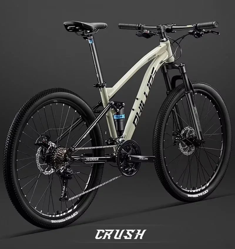 26/27.5-inch off-road soft tail mountain bike 24/27/30 speed downhill DH bicycle speed dual disc brake full suspension bicicleta GlowCart