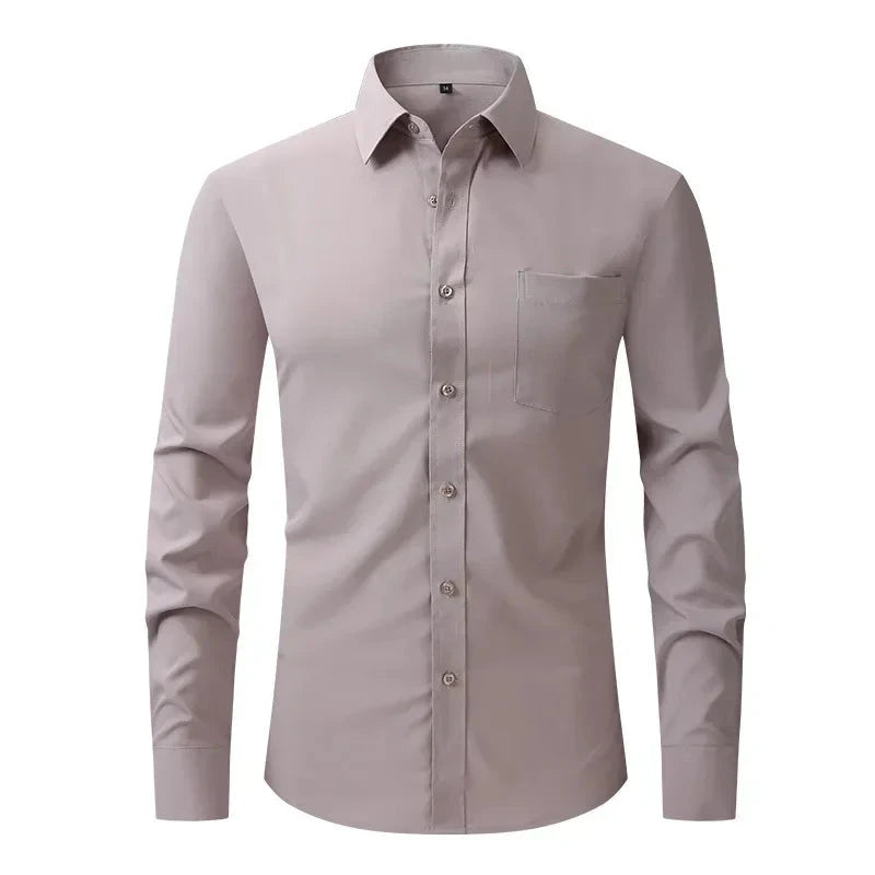 US Size Elastic Shirt New Men's Business and Leisure Long GlowCart