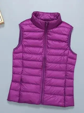 Ultra Light Slim Down Coat Women Autumn Stand Collar Thin GlowCart