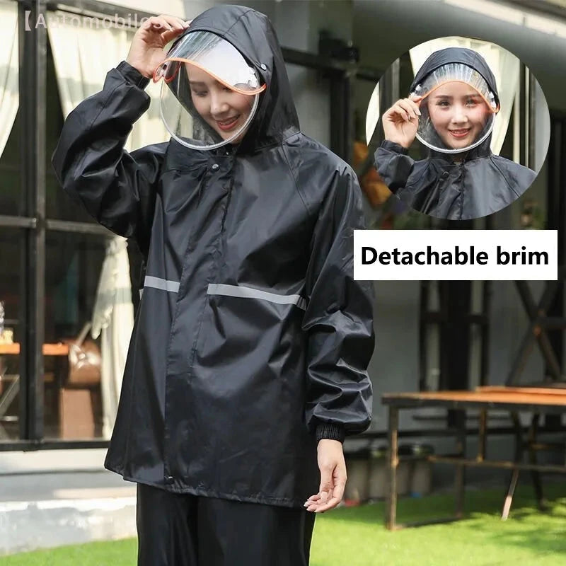 Men's and Women's Outdoor Motorcycle Riding Rain Suit - GlowCart