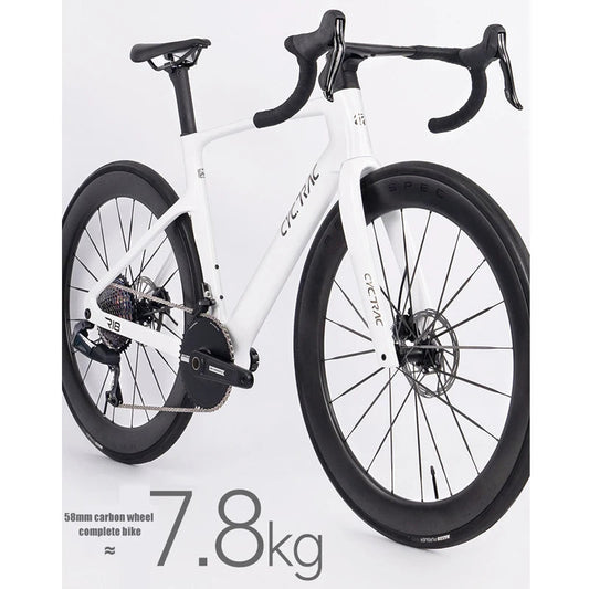 Super Light Full Carbon Road Bike with Wireless GEX 13 Speed Electronic Shifter Competition-Grade Hydraulic Brake Racing Bicycle GlowCart