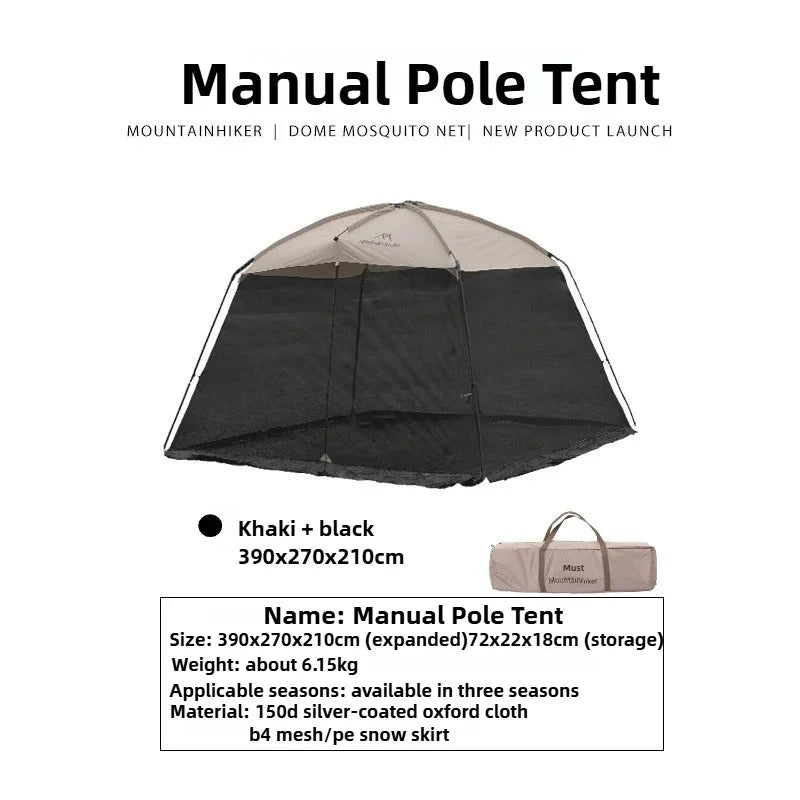 Mountainhiker Outdoor camping automatic mesh dome tent with GlowCart