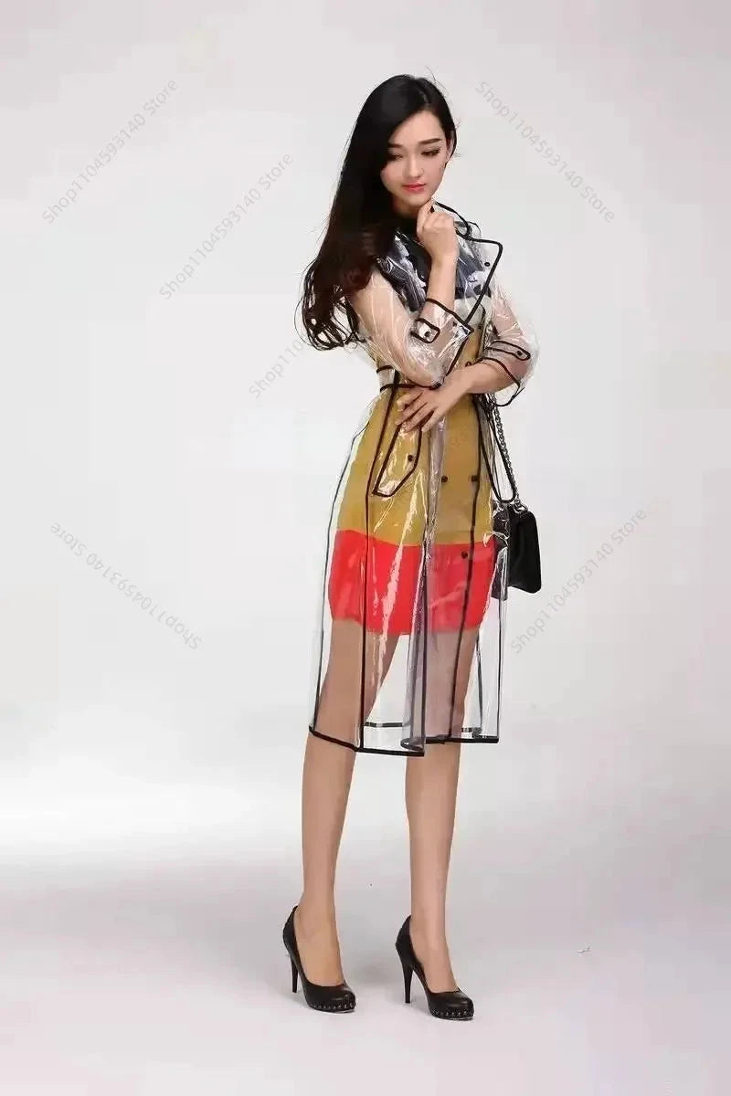 2025 New Waterproof Transparent Plastic Clear Long Ladies GlowCart