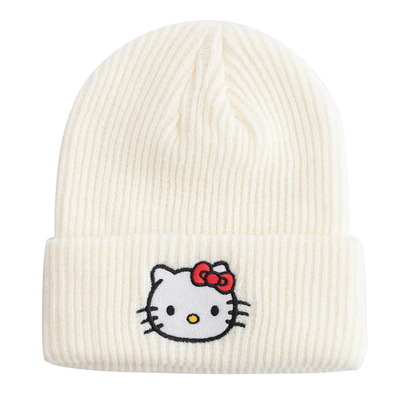 Hot Sale Saniro Hello Kitty Beanie Hat Women Cute Cartoon GlowCart