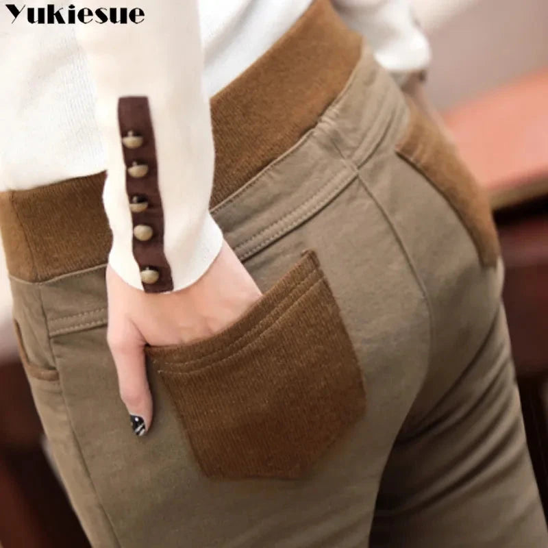 clothes S-4XL Women Pencil Pants High Waist Skinny Thick GlowCart