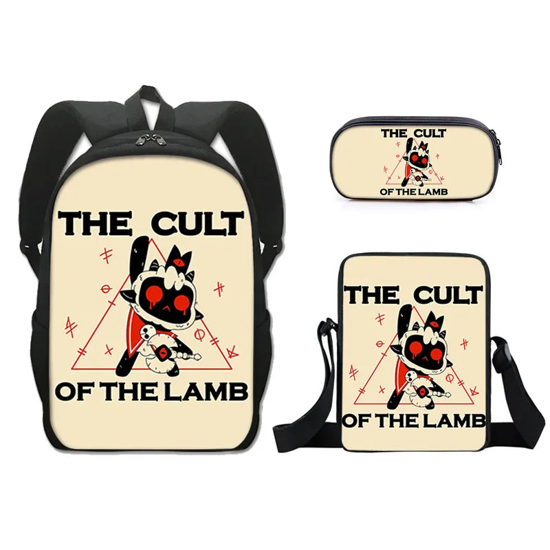 Cartoon Popular cult of the lamb 3D Print 3pcs/Set pupil