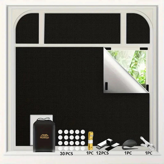 100% Blackout Curtain Removable Portable Travel Blocking GlowCart