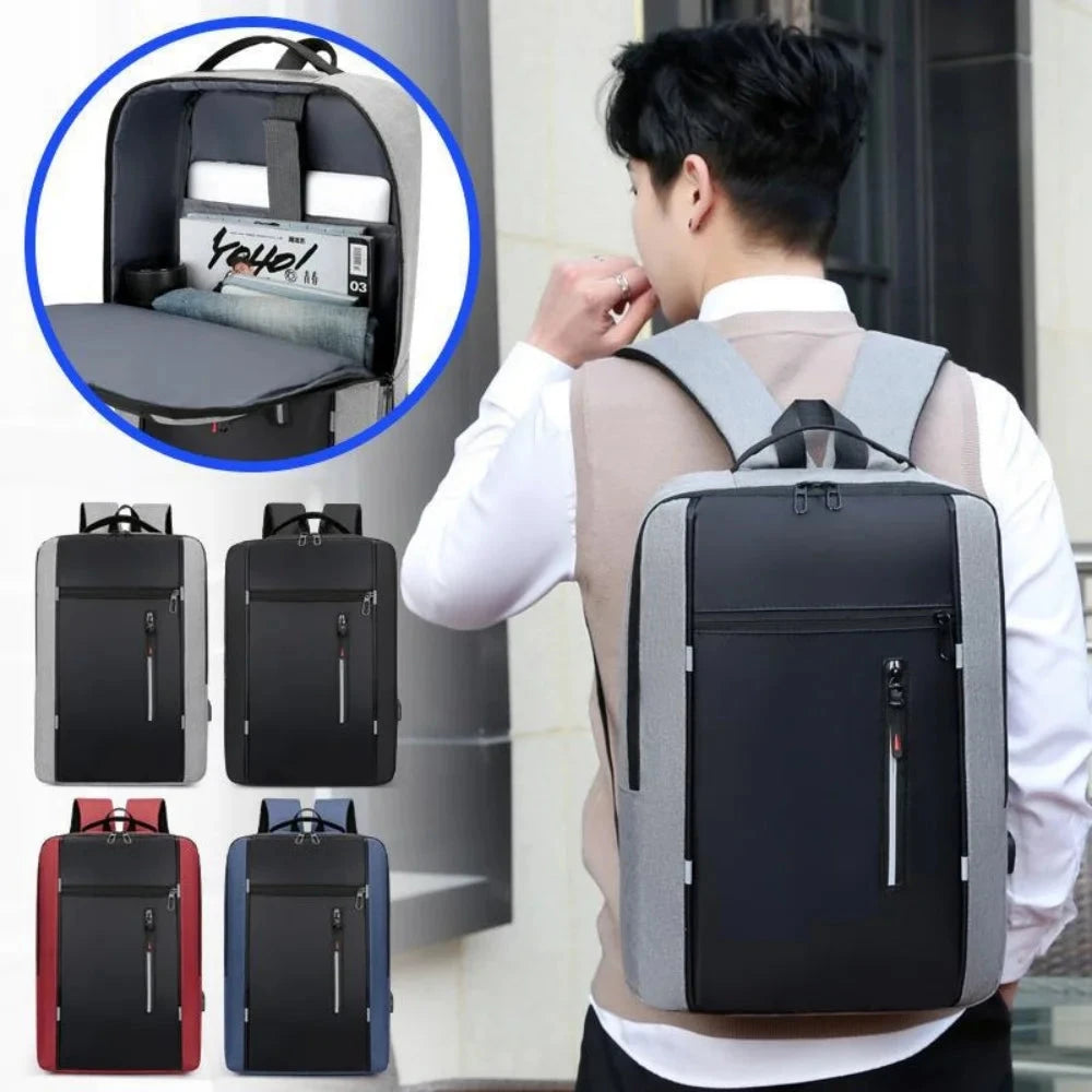 Waterproof Business Backpack Men USB School Backpacks 15.6 GlowCart