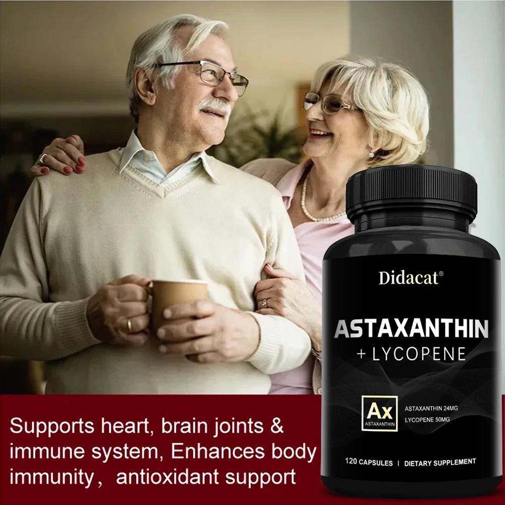 Astaxanthin 24mg + Lycopene 50mg , Natural Antioxidant From GlowCart
