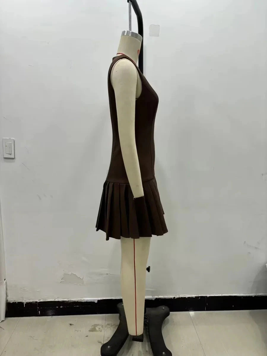 3D Cutout Mini Dress with ETJ 2025 New Product, Pleated GlowCart