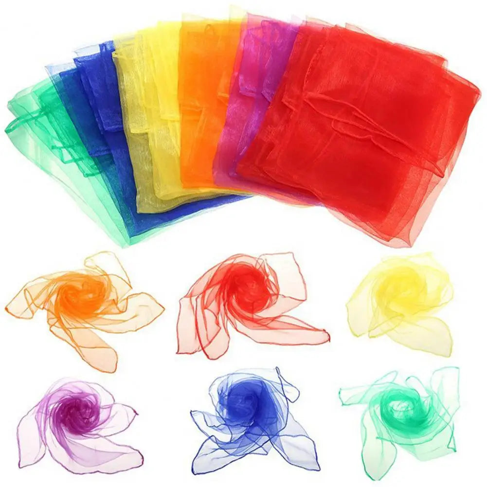 Practical 6 colors Gymnastics Scarves For Outdoor Game Toys Dancing And Juggling Towels Candy Colored Gym Towel Dance Gauze GlowCart
