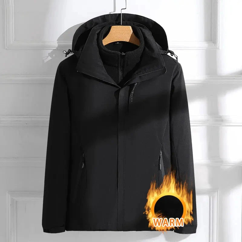 Woman Hiking Jacket Winter Outdoor 3 In 1 Waterproof GlowCart