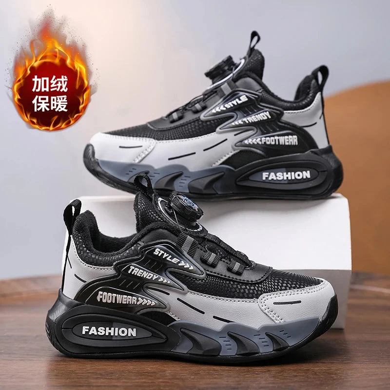 Winter Children Shoes Warm Boys Sneaker Luxury Plush Kids Snow Cotton Sneaker Casual Sports Walking Shoes for Boy 4-10Y GlowCart