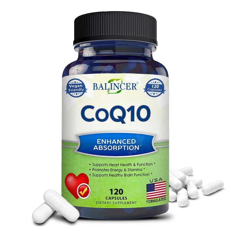 120pcs Organic Q10 Coenzyme 400mg Capsules Cardiovascular GlowCart