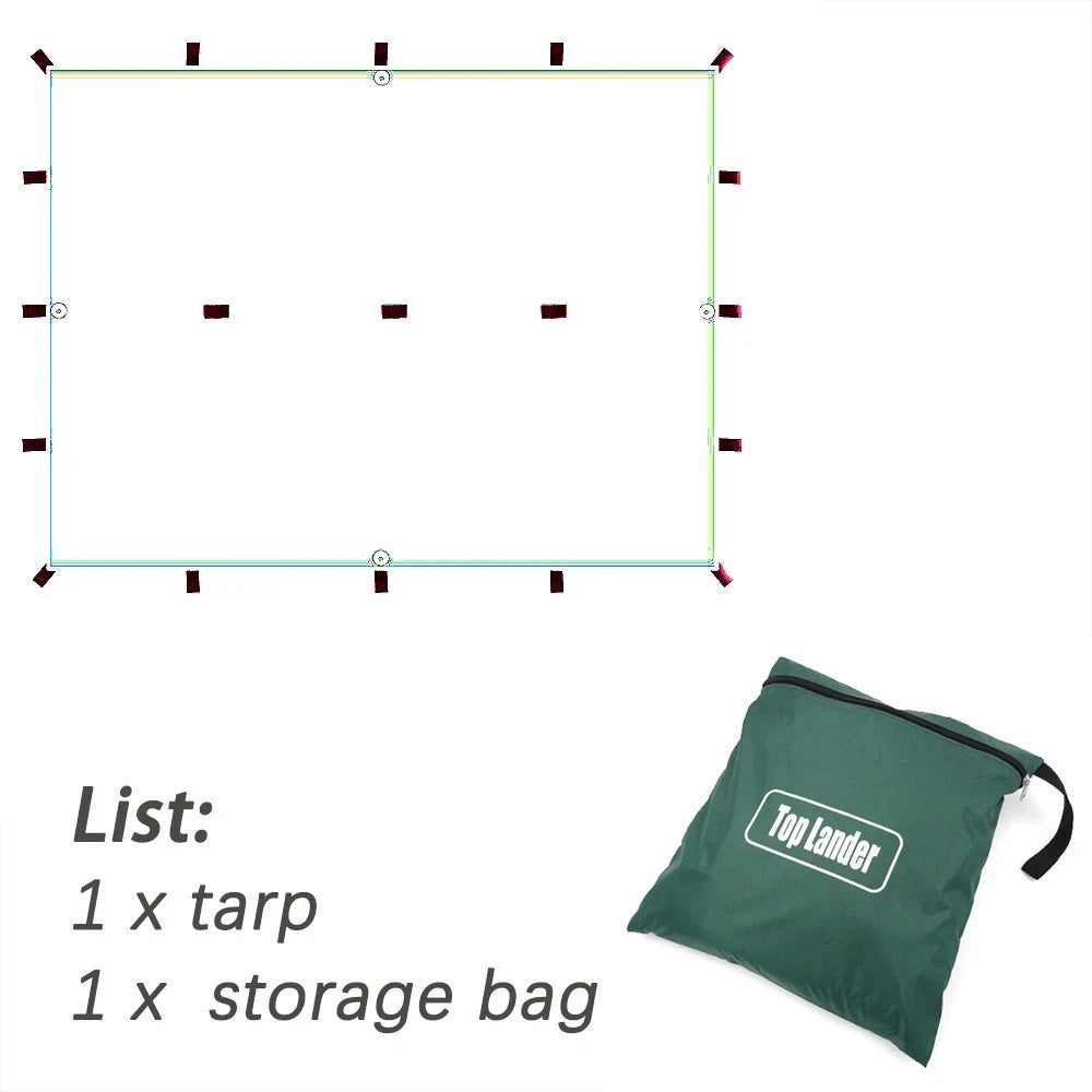 Waterproof Tent Tarp 19 Hang Points Survival Tent Outdoor GlowCart