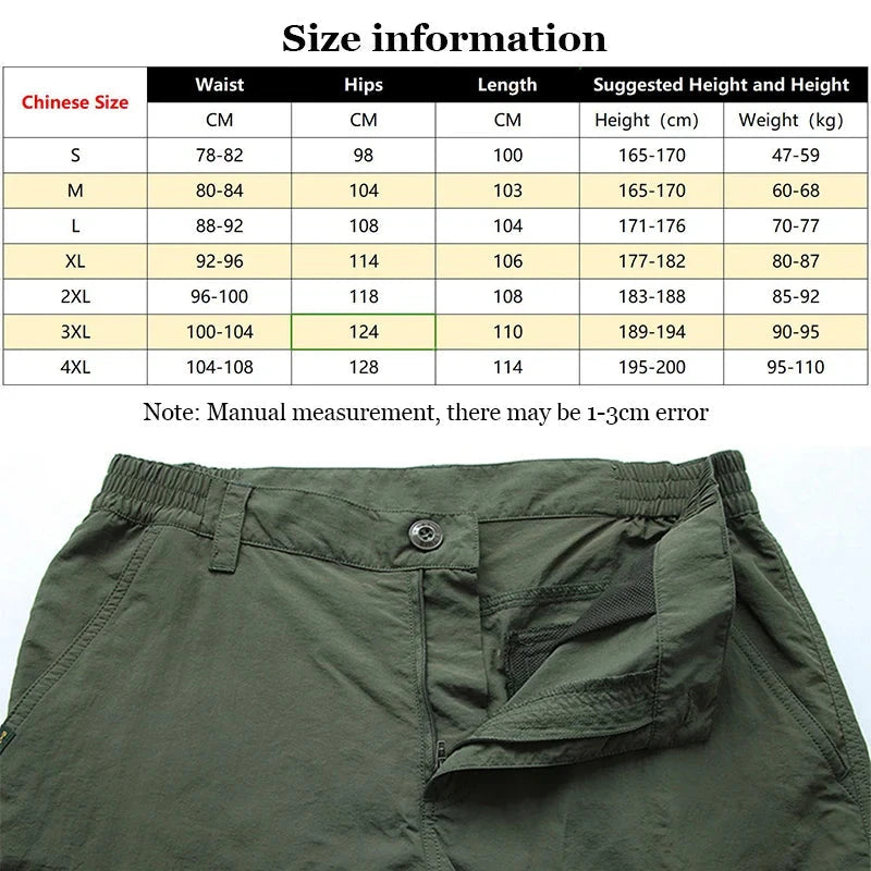 Men's Summer Tactical Cargo Pants Lightweight Casual GlowCart