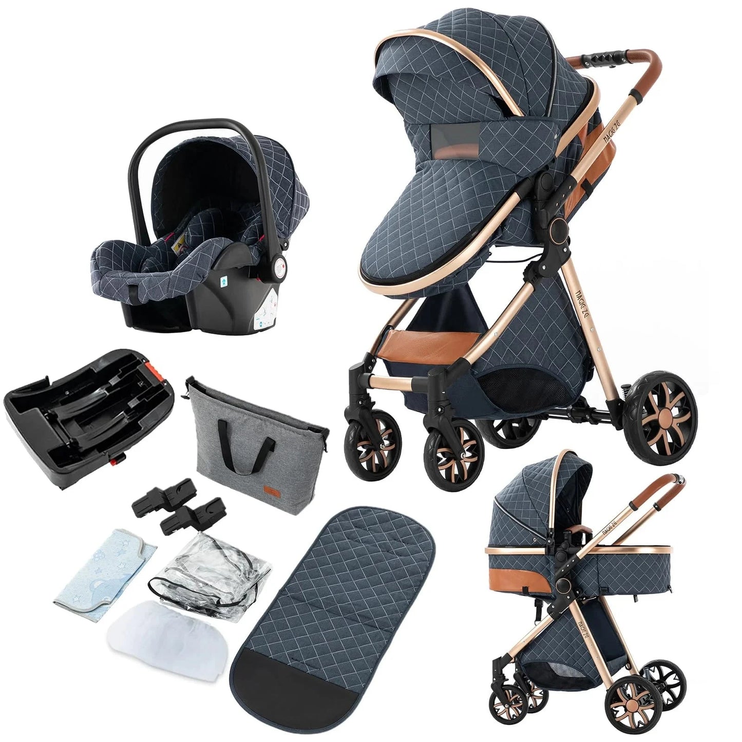 Baby stroller baby newborn items  poussette bebe 3 en 1 baby accessories baby cart baby carriage Light stroller stroller for bab GlowCart