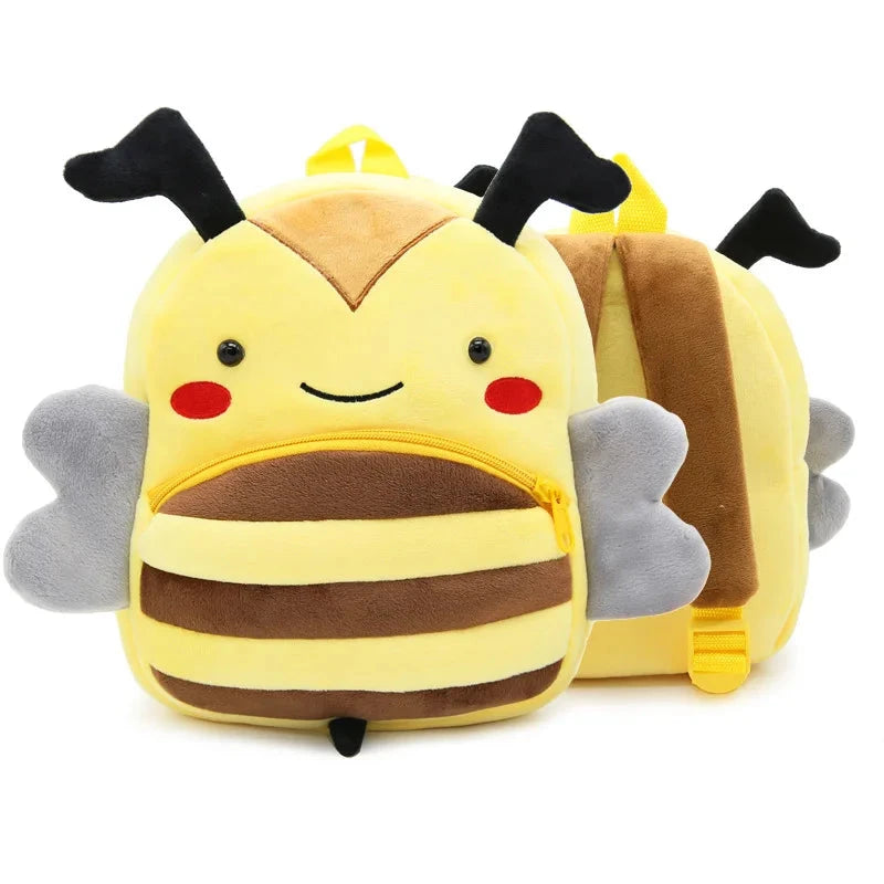 Cartoon Cute Plush Children's Backpack Animal Theme Large Capacity Backpack Boys Girls School Casual School Bag Birthday Gift GlowCart