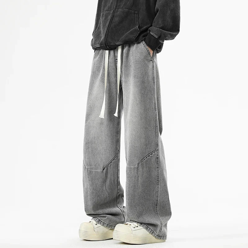 New 2025 men's HIHOP style casual long jeans classic GlowCart