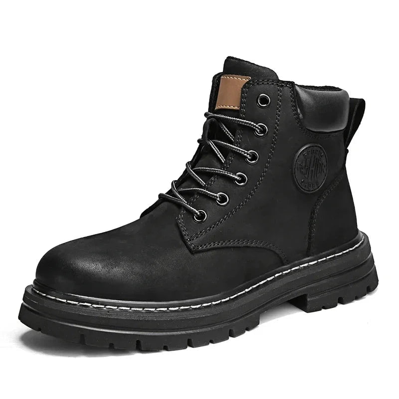 Boots Men High Top Boots High Quality Women Leather Shoes GlowCart