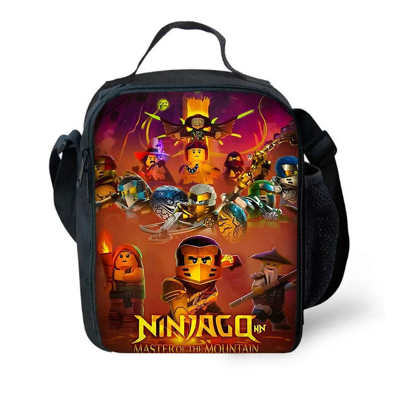 Child School Sports Game N-NinjagoS Backpack with Lunch Bags ,Pencil Bags ,School Bags for Boys Girls Best Gift GlowCart