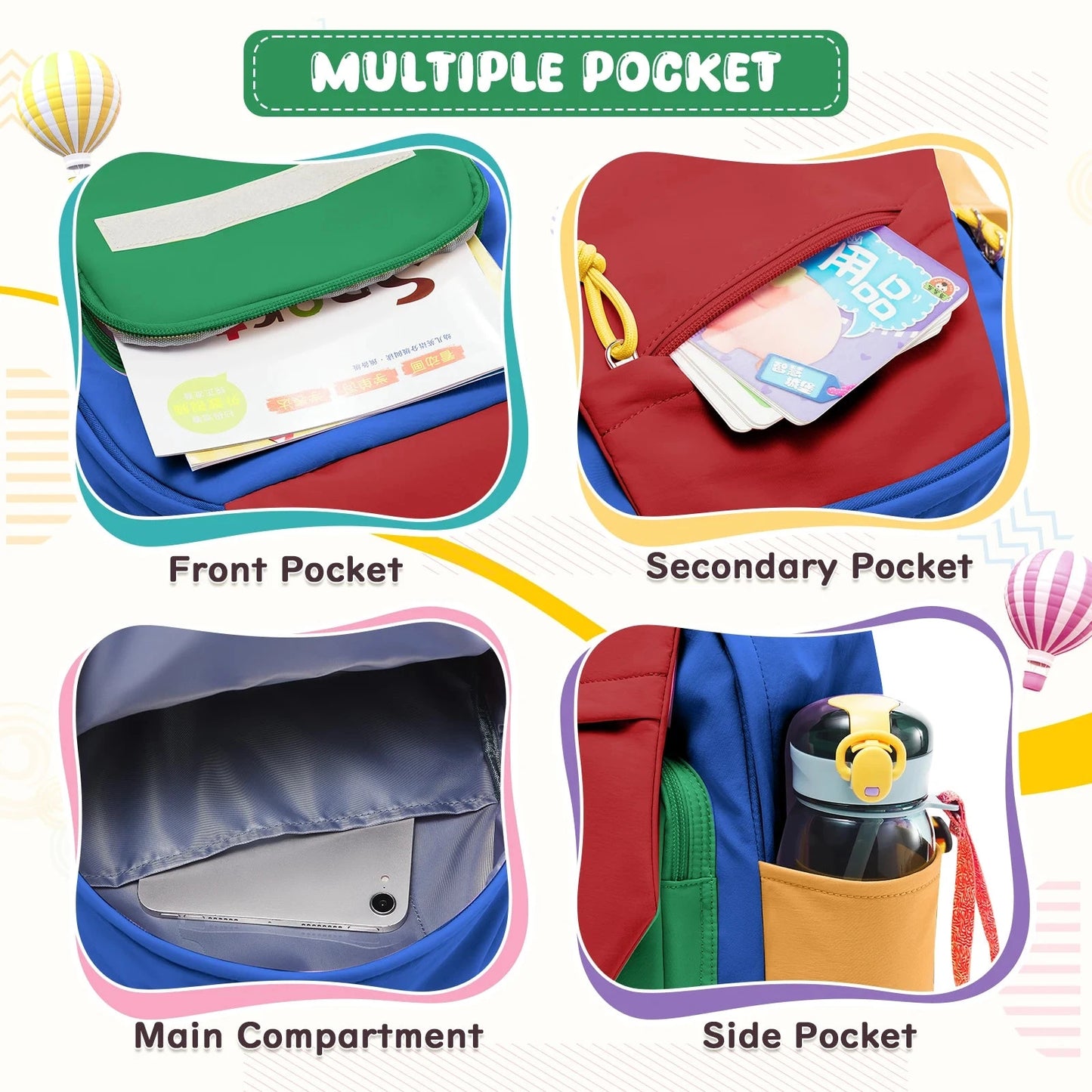 Kids Backpack Boys Girls Mimi Backpack, Preschool Backpack for Children Aged 3-6 First Grade Children School Backpack, Schoolbag GlowCart