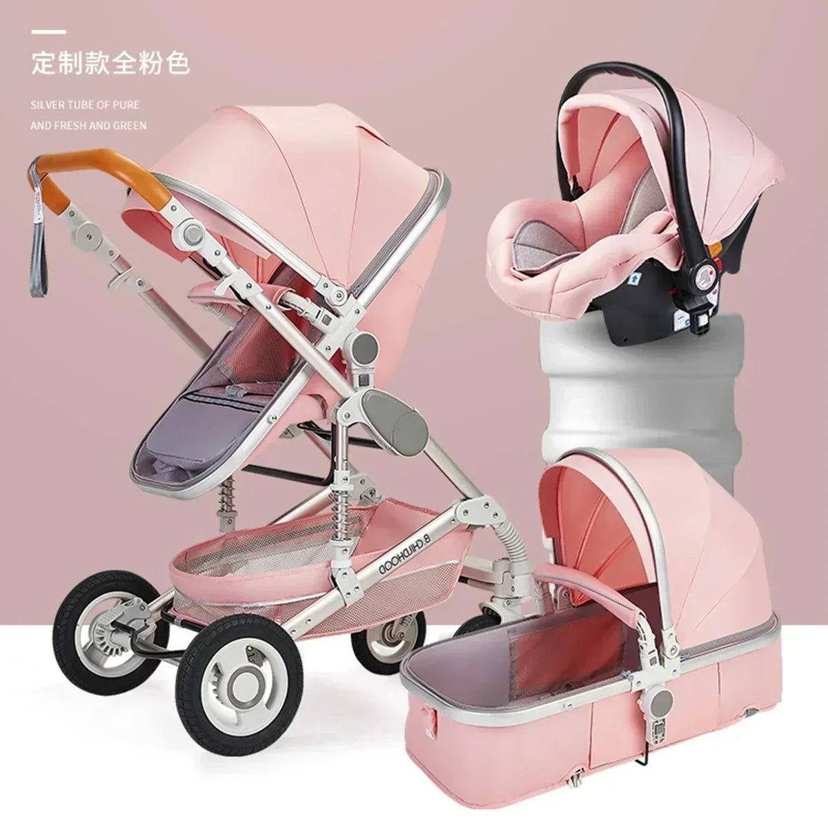 Baby stroller 3 in 1 stroller folding two-sided child four seasons kinderwagen baby carriage  high landscape Newborn Travelling GlowCart
