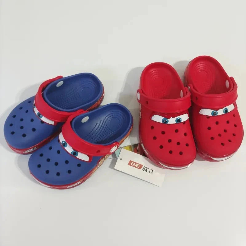 Mcqueens Kawaii Eva Sandals Anime Home Beach Shoes Disney Children Breathable Slippers For Kids Gift Ankle-Wrap Luminous Slipper GlowCart