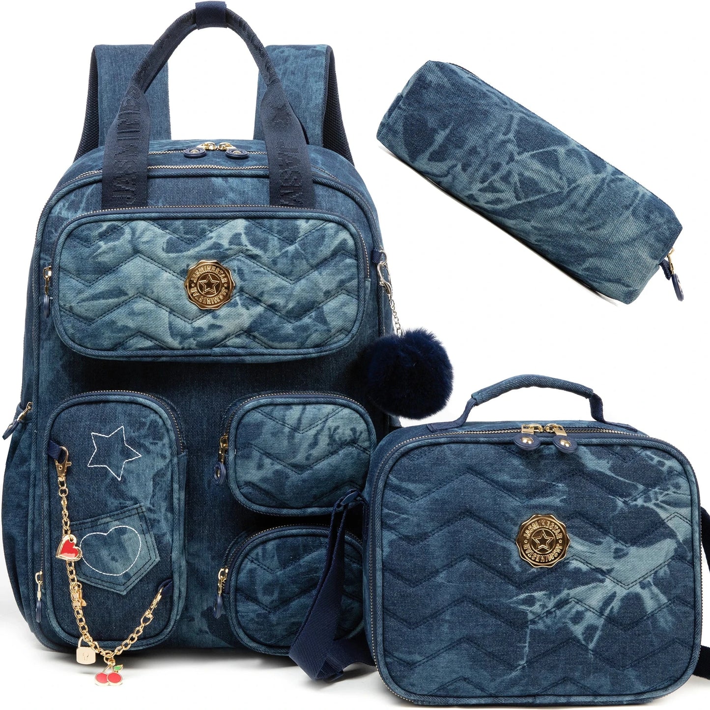 School Bags for girls Backpacks for Kids with Lunch Bag and Pencil CasesCute Backpacks for Kindergarten and Elementary School GlowCart