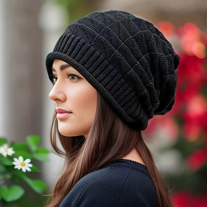 Women's Beanie Hat Fashionable Chunky Slouch Cap with GlowCart
