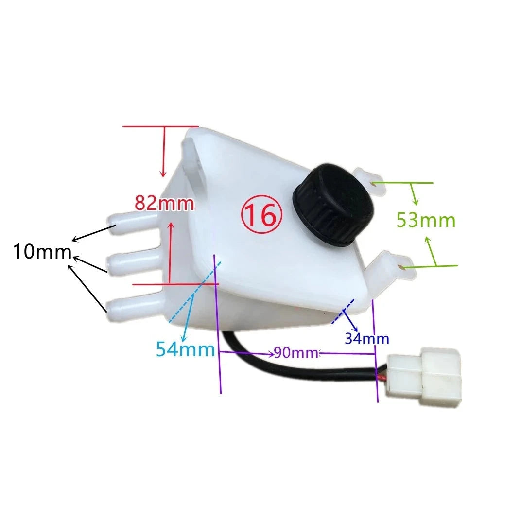 Brake Fluid Reservoir For Brake and Clutch Fluid Truck Electric Tricycle Agricultural Vehicle Braking liquid Bottle 1PC GlowCart