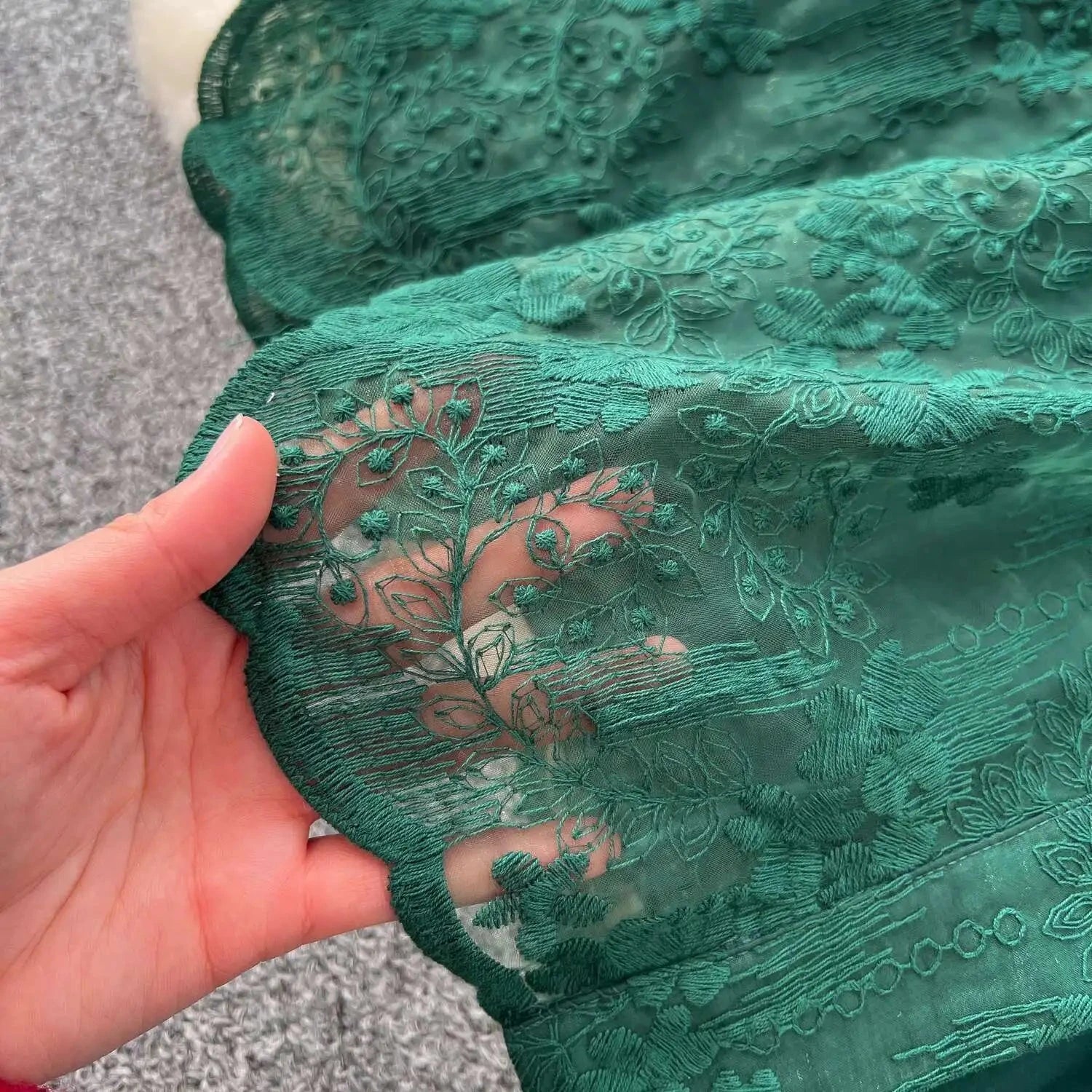 Luxury Embroidery Formal Dresses Women Summer Autumn Lantern GlowCart