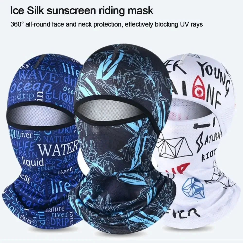 Summer Cool Balaclava Ice Silk Cycling Full Face Cap Sun GlowCart