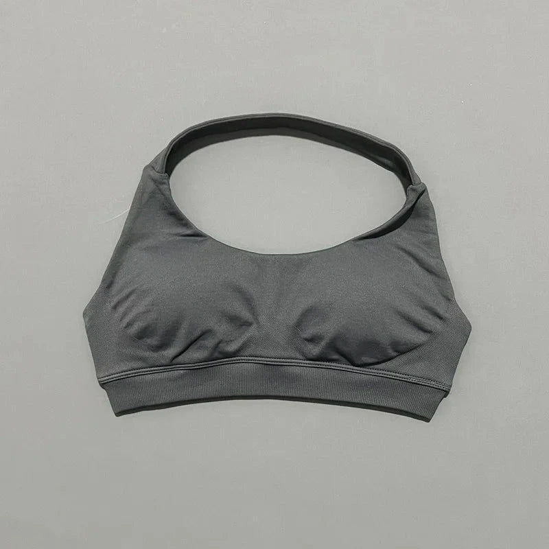 HISTELLO Impact Sports Bra Women Seamless Halter Clothes Push-up Vest Brassiere Gym Top Backless Yoga Workout Running Underwear GlowCart