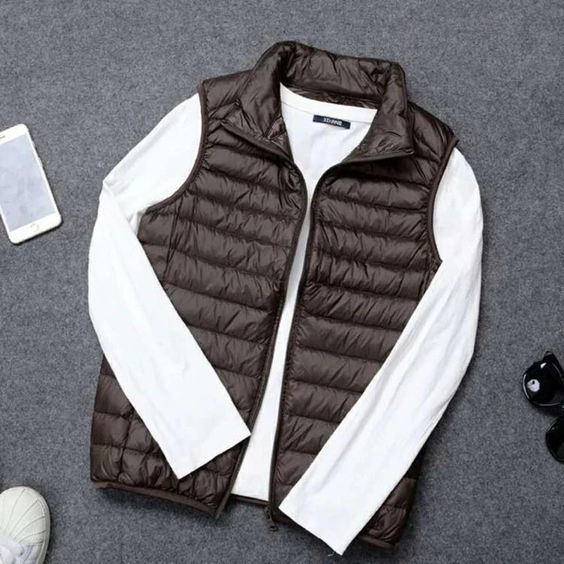New Autumn Winter Men Ultra Light Duck Down Vest Jacket Men GlowCart