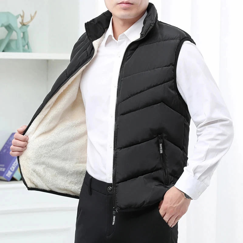 Lamb Velvet Vest for Men Autumn Winter with Plus Velvet GlowCart
