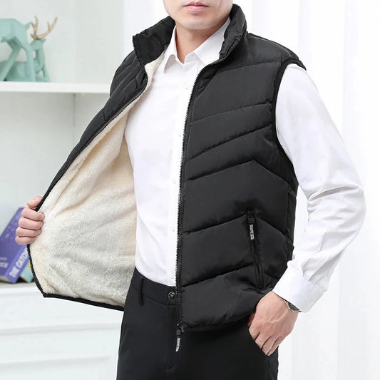 Lamb Velvet Vest for Men Autumn Winter with Plus Velvet GlowCart